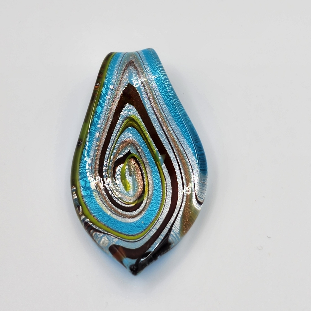 Glass Pendant Swirl  Multicolored
